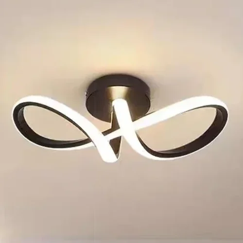 Luminária Sobrepor Alumínio Em Curva Com Fita de Led