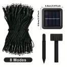 kf-Sf143ade8cddc418cb4ccda98b54d59e3J-Solar-Powered-LED-String-Lights-para-decora-o-exterior-Twinkling-Fairy-Lights-8-modos-de-ilumina Luminária Jardim Varal De Luz Energia Solar Com Lâmpada de LED