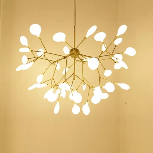 Lustre Galho de árvore Com Pétalas De Acrílico