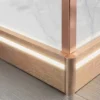 Rodapé Perfil Alumínio Escovado Com Luz LED Marca miresa Rodapé Perfil Alumínio Escovado Com Luz LED