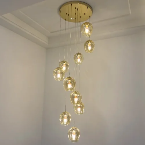 Lustre Grande Para Escadaria Duplex Espiral