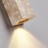 2 arandela tubular de pedra marca miresa Arandela Retro Longo Artesanal Creme