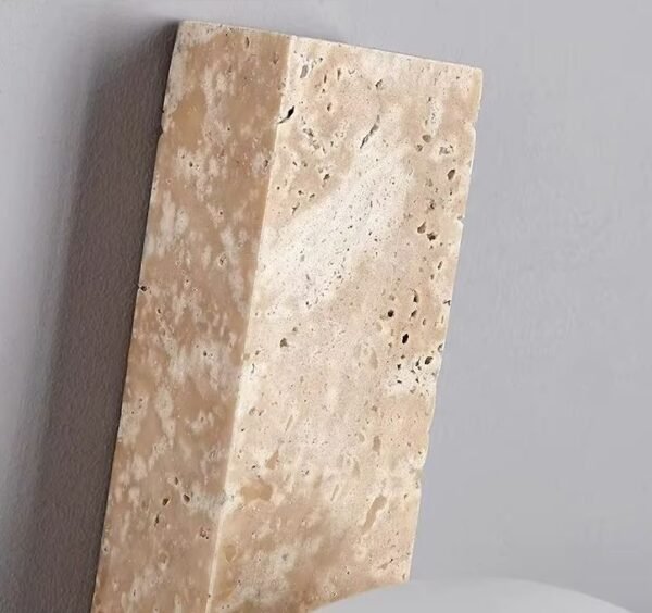 3 arandela tubular de pedra marca miresa Arandela Retro Longo Artesanal Creme