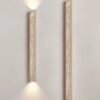 4 arandela tubular de pedra marca miresa Arandela Retro Longo Artesanal Creme