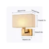 kf-H256ab9dcf7304017bc20634041d51b05u Arandela Cabeceira Cama Cúpula Tecido USB com interruptor