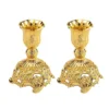kf-S10194610883d444a92e22c6b2e44be86h 2 Peças Retro Castiçal Para Vela De Cera Ouro ou Prata