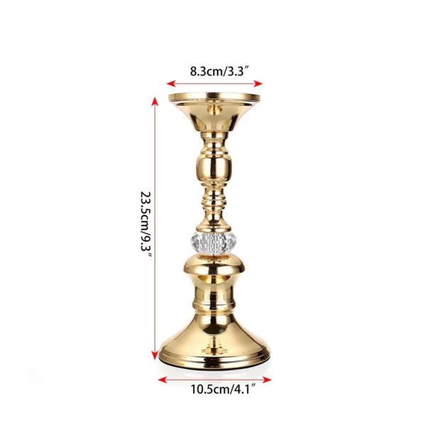 Castiçais Dourado Pilar Para Velas
