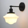 Arandela Cúpula Vidro Branco Leitoso Marca Miresa Arandela Cúpula Vidro Branco Leitoso