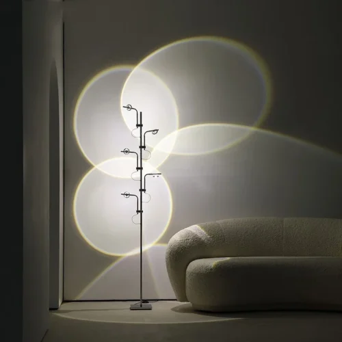 Luminária Chão Projeção Luz Atmosférica Pôr do sol