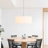 kf-S61ec0410e675464b8839768860879cbb0 Lustre Redondo Tecido Mesa Jantar Moderna