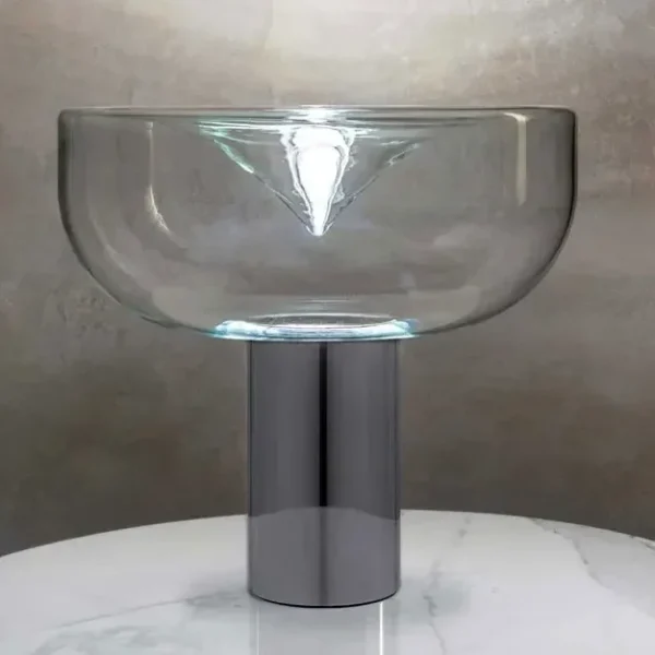 Abajur Design Nórdico Cúpula De Vidro Marca Miresa