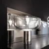 Abajur Design Nórdico Cúpula De Vidro