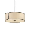 Lustre Tecido Circular Estilo Zen Chinês Moderno