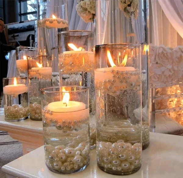 Suporte Para Vela de Vidro Cilindro Transparente Marca Miresa