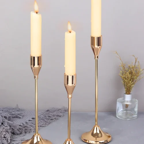 Conjunto Com 3Pcs Castiçal para Vela