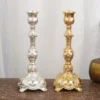 Castiçal Europeu Prata ou Dourada 17 cm Altura Castiçal Europeu Prata ou Dourada 17 cm Altura