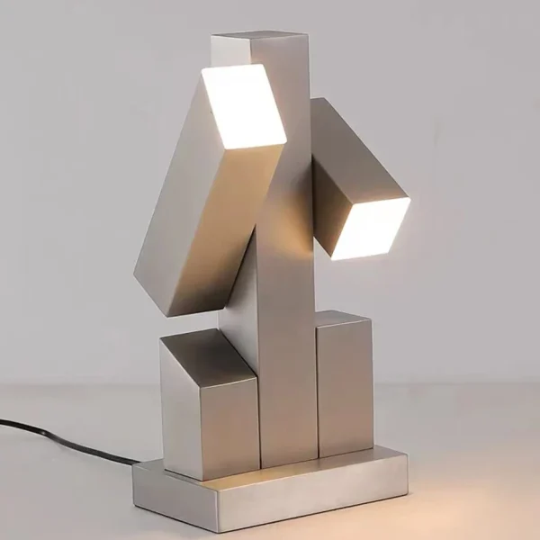 Luminária de Mesa Futurista Aço inoxidável e Liga de Alumínio Marca Miresa