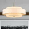 kf-Sf9482e0bffbb4907a0cea7f72e09f3c1W Lustre Redondo de Tecido Liso Branco