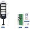 Conjunto 2Pcs Poste Alta Potência Luz Solar