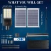 4 Poste Iluminação Pública 80000 Lúmens luz solar Miresa 1 Poste Iluminação Pública 80000 Lúmens luz solar