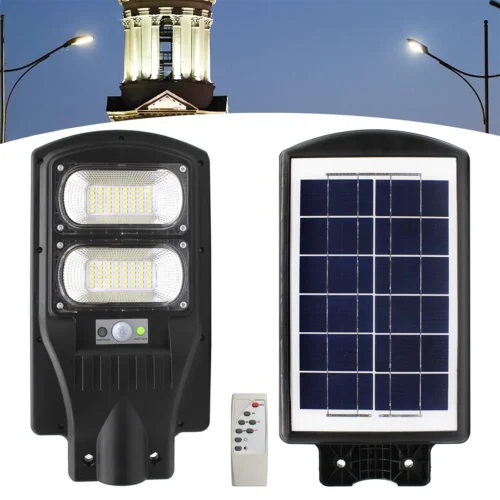 Luz Solar Iluminação Pública Poste Rua Led 100w Com Sensor Controle