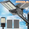 Poste Iluminação Pública 80000 Lúmens luz solar Miresa Poste Iluminação Pública 80000 Lúmens luz solar