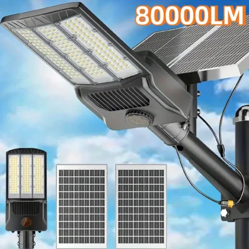 Poste Iluminação Pública 80000 Lúmens luz solar