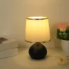 Abajur Mini Preto Com Cúpula Linho | Miresa | loja-de-luminárias-São-Paulo Abajur Mini Preto Com Cúpula Linho, uma opção de abajur de linho mini preto, vendida pela Miresa, loja-de-luminárias-São-Paulo.