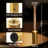 Luminária de Mesa Coluna Tubo Sem Fio Portátil