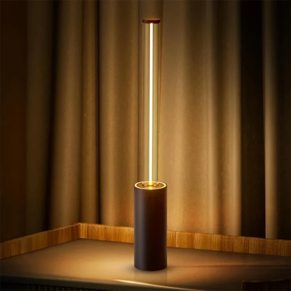 Luminária de Mesa Coluna Tubo Sem Fio Portátil Marca Miresa