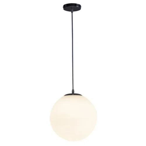 Pendente Moderno Bola Vidro Branco Leitoso