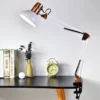 Luminária Mesa Industrial Dobrável Com Braçadeira