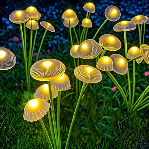 Luminária Jardim Medusa Luz Solar 6 Leds