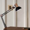 Luminária Mesa Industrial Dobrável Com Braçadeira