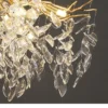 Lustre Galho de Árvore Pingente Cristal K9 e Estrutura Dourado