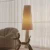 Luminária Chão Acabamento Creme Design Japonês