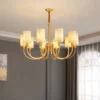 Lustre Provençal Dourado Com Cúpula