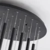 Lustre Moderno Para Escadas Formato Cone Tubular Preto e Luz de LED