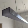 Luminária Retangular Tubular Alumínio Preto — luminária de alumínio retangular tubular da Miresa, loja-de-luminárias-São-Paulo.