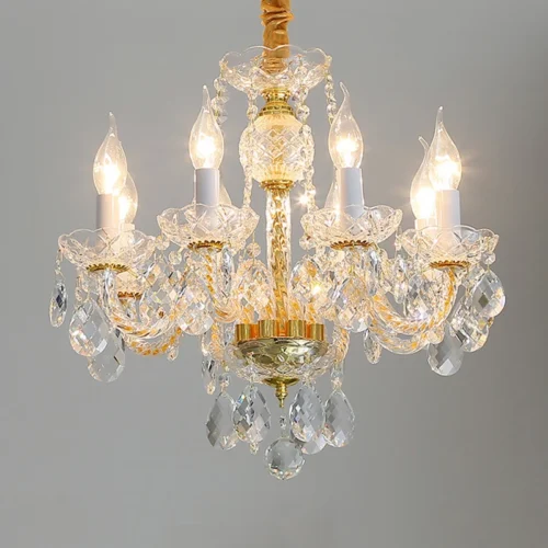 Lustre De Cristal K9 Transparente 48cm Diâ