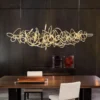 Luminária Alumínio Retorcido Contemporânea Retangular