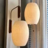 Arandela Moderna Iluminação Confortável Tecido Plissado Branco