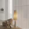 Luminária Chão Acabamento Creme Design Japonês
