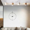 Spot Moderno De LED e Alumínio Com Detalhe em Madeira