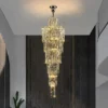 Lustre Cristal Hall Entrada e Escadas Pingente Cristal — lustre de cristal hall entrada da Miresa, loja-de-luminárias-São-Paulo.