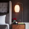 Arandela Moderna Iluminação Confortável Tecido Plissado Branco