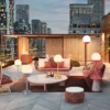 Luminária Piso Para Jardins Recarregável IP65 À prova d'Água