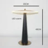 Abajur Metal Minimalista Cúpula Disco Dourado