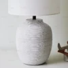 Abajur Clássico Design Americano Cerâmica Branca