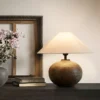 Abajur Wabi Sabi Argila Artesanal Estilo Japonês